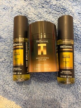 New Tresemme Bundle of 3 Smoothing Cream & Lamellar Gloss Finishing Oil